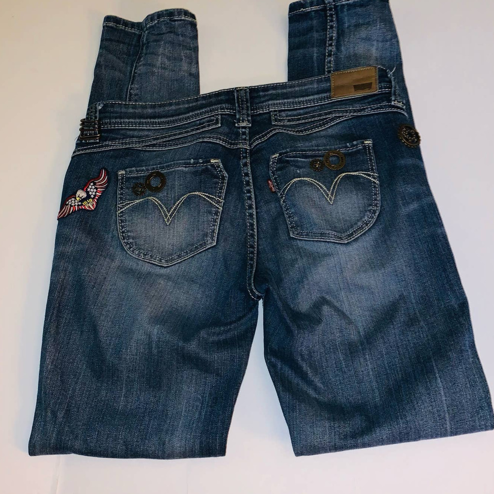 Levi’s Medium Wash Demi Curve Low Rise Skinny Jeans Tag 28 x 32 ( 30 X 30) - Picture 7 of 11